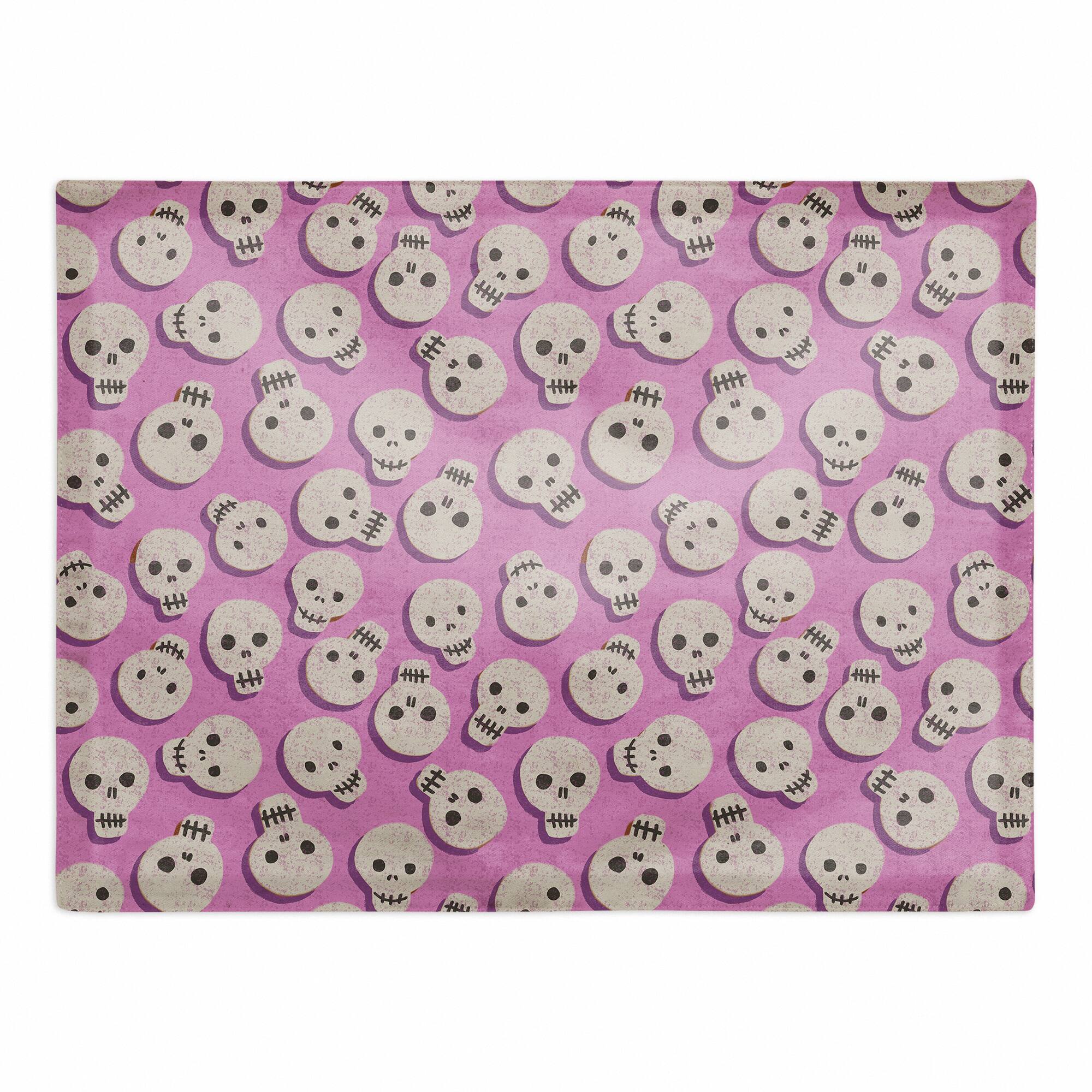 Pinky Skull Pattern Poly Twill Placemat